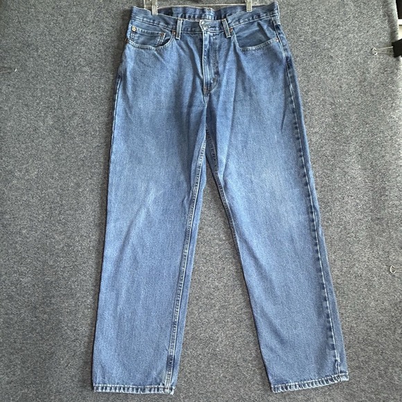 Levis 550 Men's 36x32 Stone Wash Relaxed Fit Straight Leg Denim Jeans - Picture 1 of 12